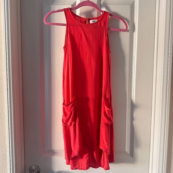 Old Navy Girls’ Classic Red Casual Summer Dress - Picture 1 of 4